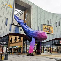 Large Stainless Steel Whale Sculpture Custom Mall DP Point Beauty Chen Pendulum Piece Outdoor Square Landscape GRP Sculpture