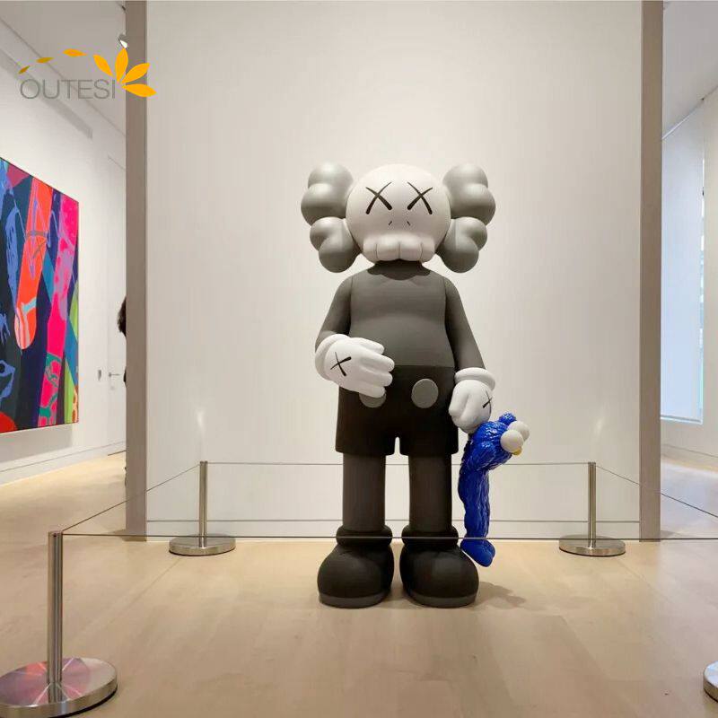 Glass Fiber Cartoon Sculpture Custom Mall Sesame Street Kaws Series Swing Piece Outdoor Large Garden Forest Landscape Sculpture