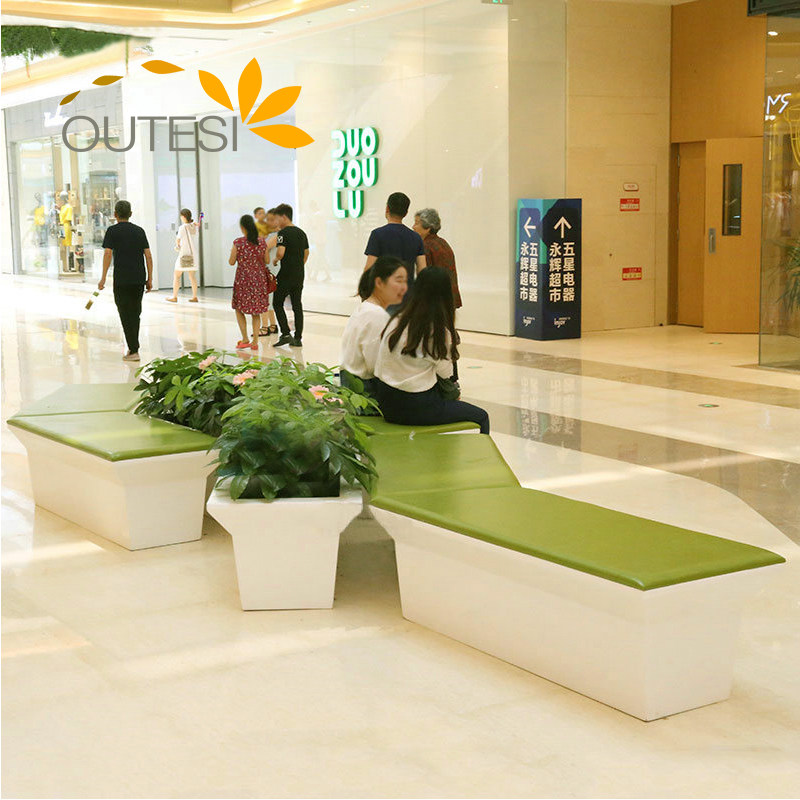 Glass Fiber Casual Seat Beauty Chen Chair Malls Flowerpots Seat Splicing Bench Combined Creative Multiman Lounge Chair