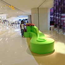 FRP leisure chair shopping mall SEAT S-shaped large flower pot Commercial Square bench outdoor landscape multi-person rest chair