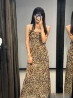 ZA Foreign Trade Export Women's Light Mature Style Sleeveless Leopard Print Silk Sling Dress 5039474 051