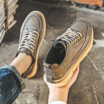 Shoes men 2021 Autumn New Vintage English style leather shoes men Sports and Leisure board shoes men Spring and Autumn trendy shoes