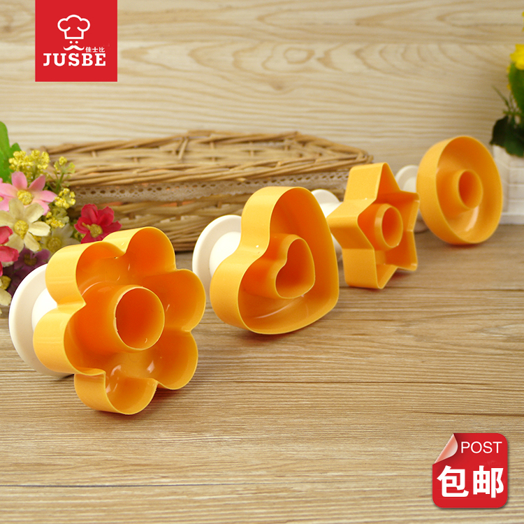 Baking tools heart flower star round donut mold press cutting mold single large household commercial mini oven