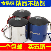 Shanodogi outdoor compass Stainless steel small water cup Travel portable coffee cup Mini wine glass
