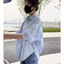 Plus Size Fat Girl Casual Shirt Short-Sleeved Design Niche White Top Women Spring and Summer New Sun Protection Shirt Trend