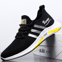 Mens shoes Summer breathable mesh Noodles Shoes Men Casual 100 Hitch Slim soft bottom flying Velomesh sports shoes Mens wave shoes