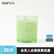 Sanfu Fragrance Fresh Floral Candle 100g Creative Indoor Candlelight Dinner Fragrance Decoration 489701