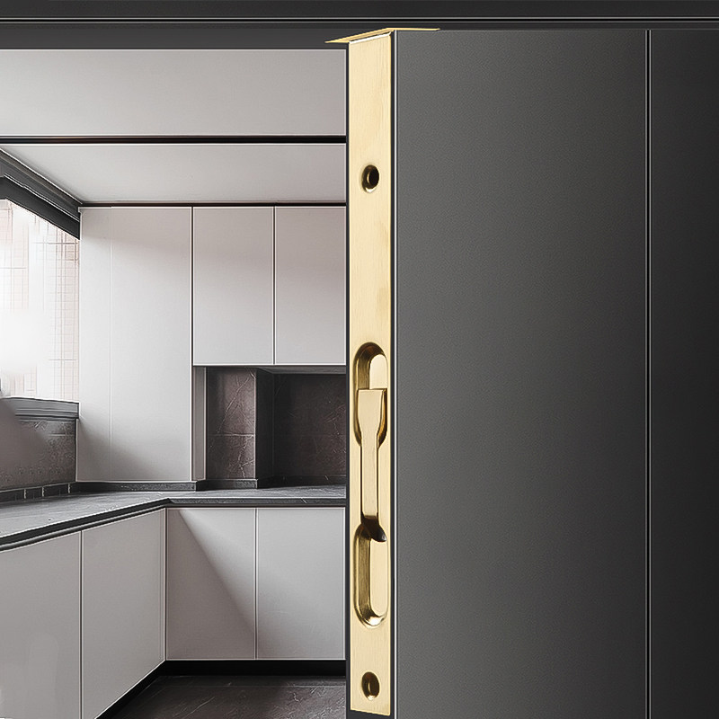 Invisible concealed mounting heaven and earth insert stainless steel thickened primary-secondary door concealed bolt pair open door fireproof door double door bolt-Taobao