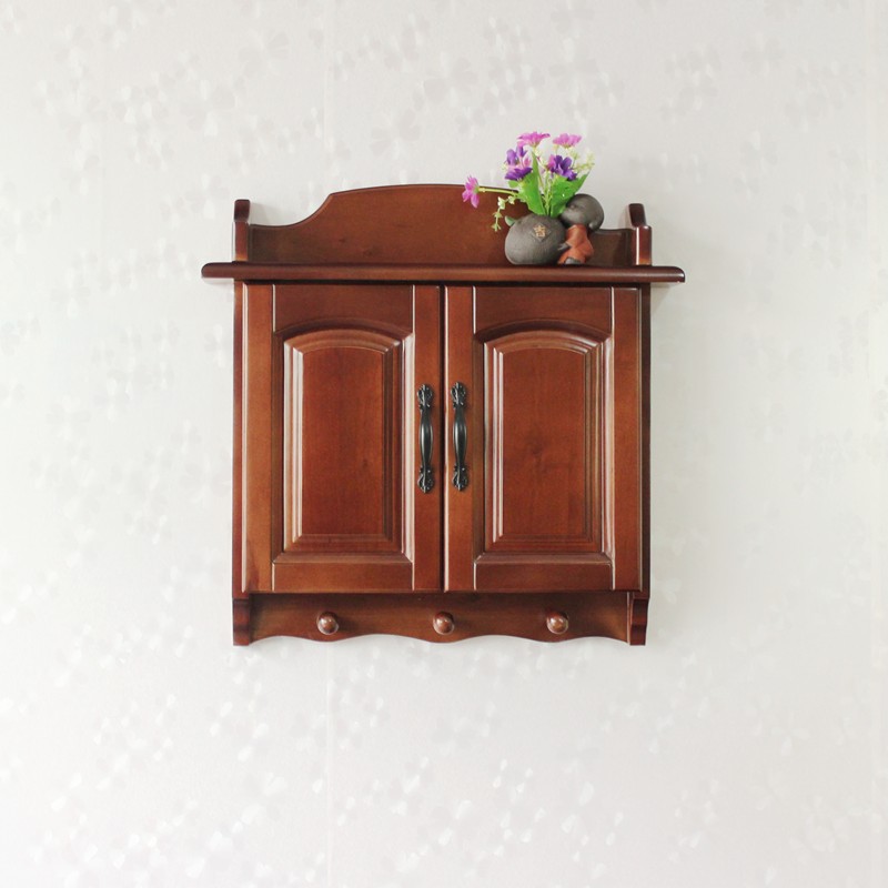 Gỗ rắn mới Trung Quốc sơn mở gỗ sồi đỏ hộp công tơ điện hộp trang trí hộp tắc mới Trung Quốc hộp tắc điện hộp phanh bằng gỗ - Cái hộp thùng gỗ trang trí