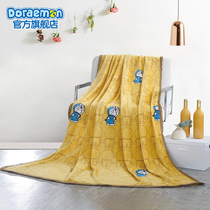 Ai Ying authorized Doraemon to look back at the velvet blanket Cartoon blanket sub-sheet thin quilt Air conditioning nap flannel