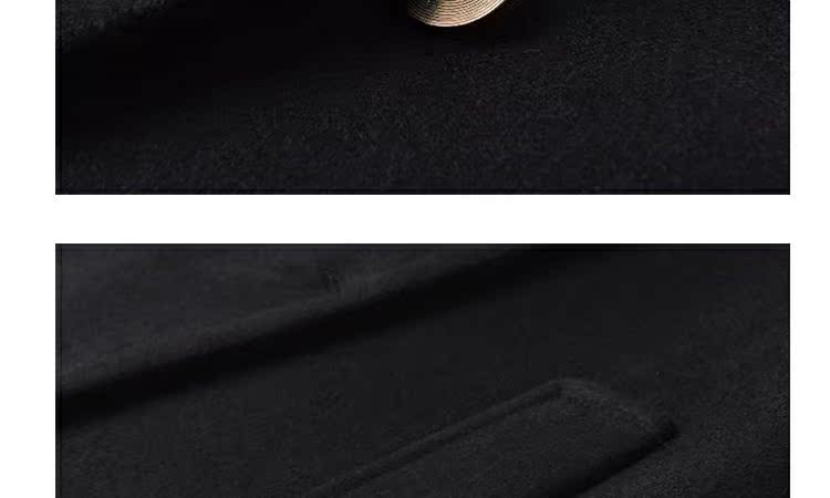ZOEY Winter New A-line hai hàng vàng thiết kế khóa ngắn Áo khoác len lông cừu nữ áo khoác blazer nữ