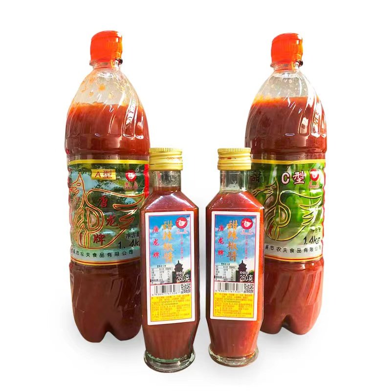 Tanglong sweet hot sauce chili sauce Minnan Quanzhou jinjiang stone lions 260g canned salted diners with sweet and spicy sauce-Taobao