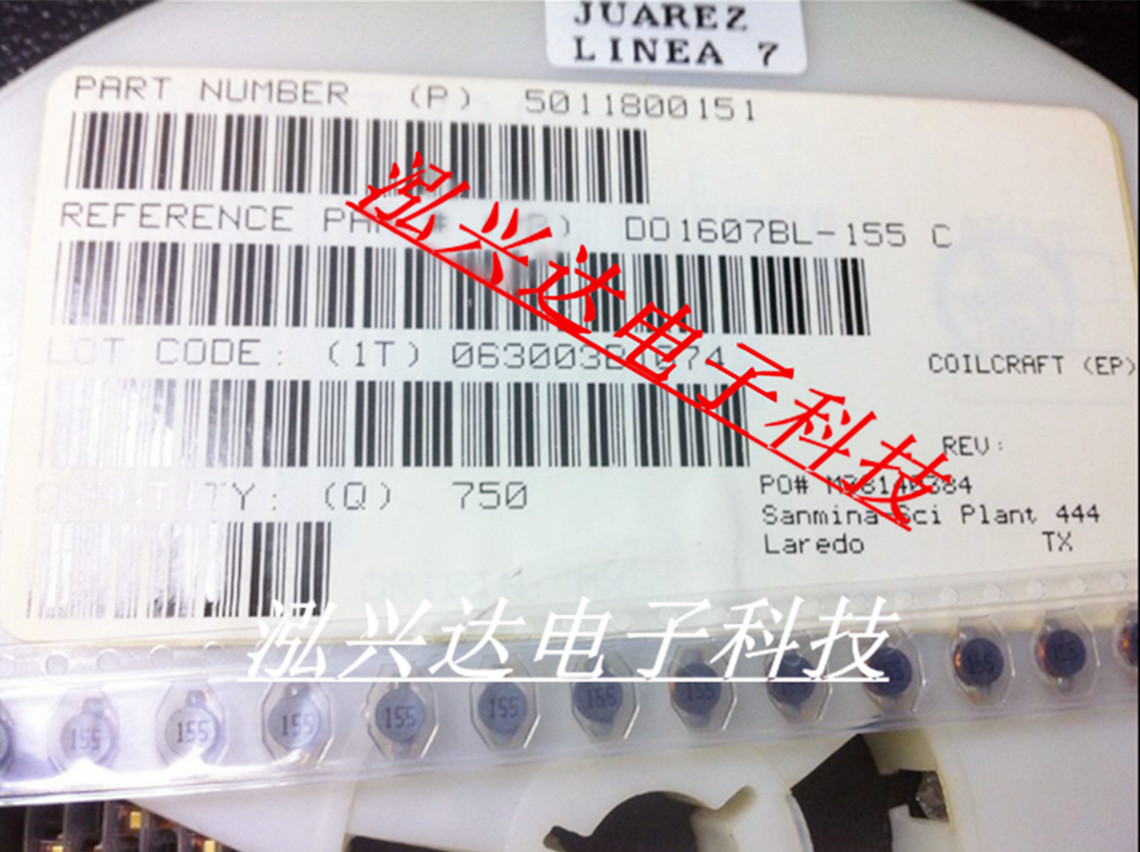 DO1607B-155MLC 1 5MH 0 14A COILCRAFT wire art patch magnetic core coil inductance