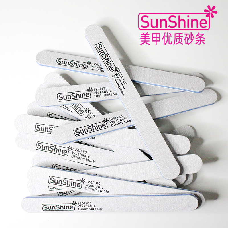 Sunshine Nail File, Special Tool for Nail Salons, for Rubbing Nails, Polishing, Phototherapy, Nail Polish Gel, Long Round Sanding Strip