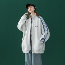 Spring and autumn jacket female Korean version of loose Japanese ancient Joker 2021 new student baseball uniform sports jacket