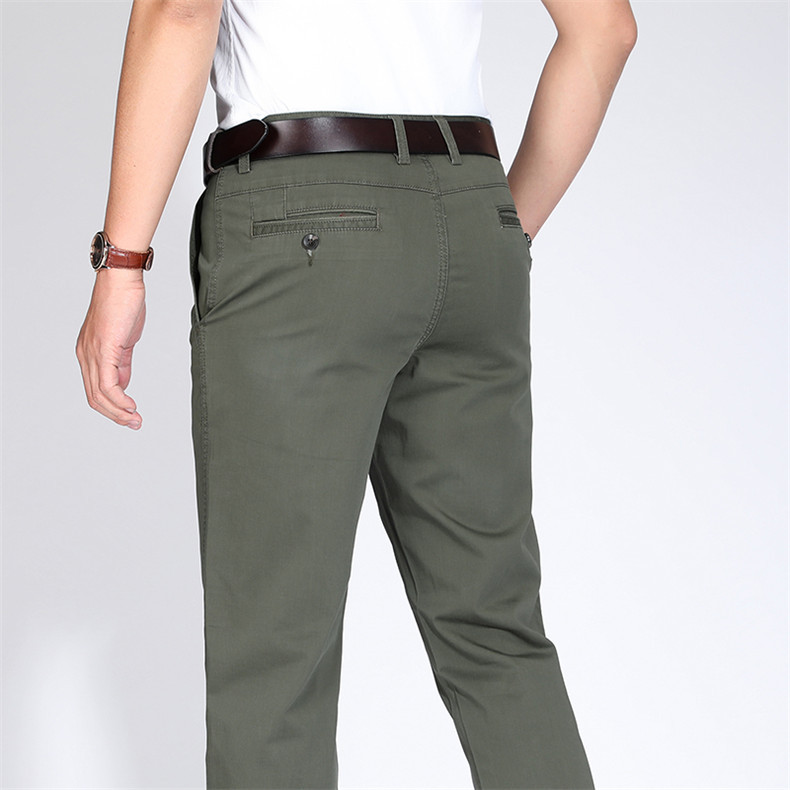 Jeep nam hàng đầu độc quyền quần giản dị mùa xuân và mùa hè eo thẳng quần dài thanh niên cotton kinh doanh quần mỏng phần - Quần quần jean nam