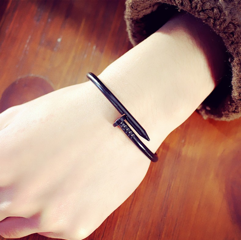 Quan Zhilong Luhan với vòng đeo tay Hàn Quốc thời trang đường phố cá tính sáng tạo vài sinh viên nail bracelet vàng hoop vòng đeo tay