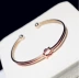 Phiên bản Hàn Quốc của thời trang hai lớp xoắn Amoy mở vòng đeo tay đa năng đơn giản phù hợp với trang sức Chao Fan Street clapper nhẫn nữ vòng tay pnj Vòng đeo tay Cuff