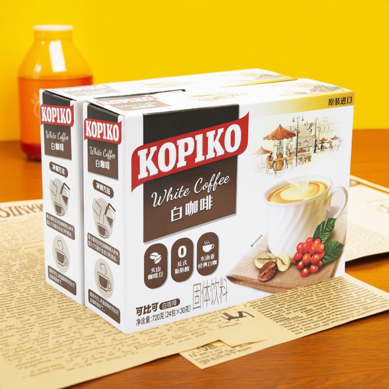 [48 Cups] Kopiko White Coffee 30g*48 Bags Imported from Indonesia Kopiko Instant Espresso Drink