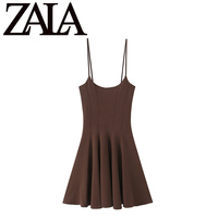 ZA new women's clothing LA fashion European and American style foreign trade temperament versatile wide hem mini dress 3641389