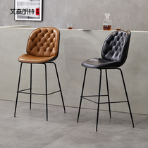 Nordic Bar Chair Home Beetle High Footstool Iron Art Light Lavish Chair Café Retro Industrial Wind Bar Chair