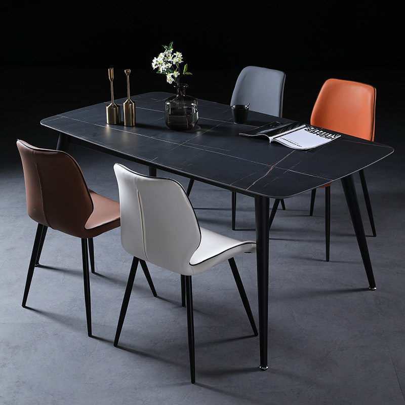 Nordic Light Lavish Rockboard Dining Table Home Small Family Dining Table Modern Minima Rectangular Dining Table Table And Table Chairs