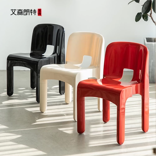 Кремовый дизайнерский стульчик для кормления для домашнего использования, современный пластиковый чай с молоком, увеличенная толщина