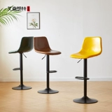 Скандинавский барный стул-подъемник, вращающийся высокий стул, современный простой барный стул, домашняя спинка, барный стул, железный стульчик для кормления
