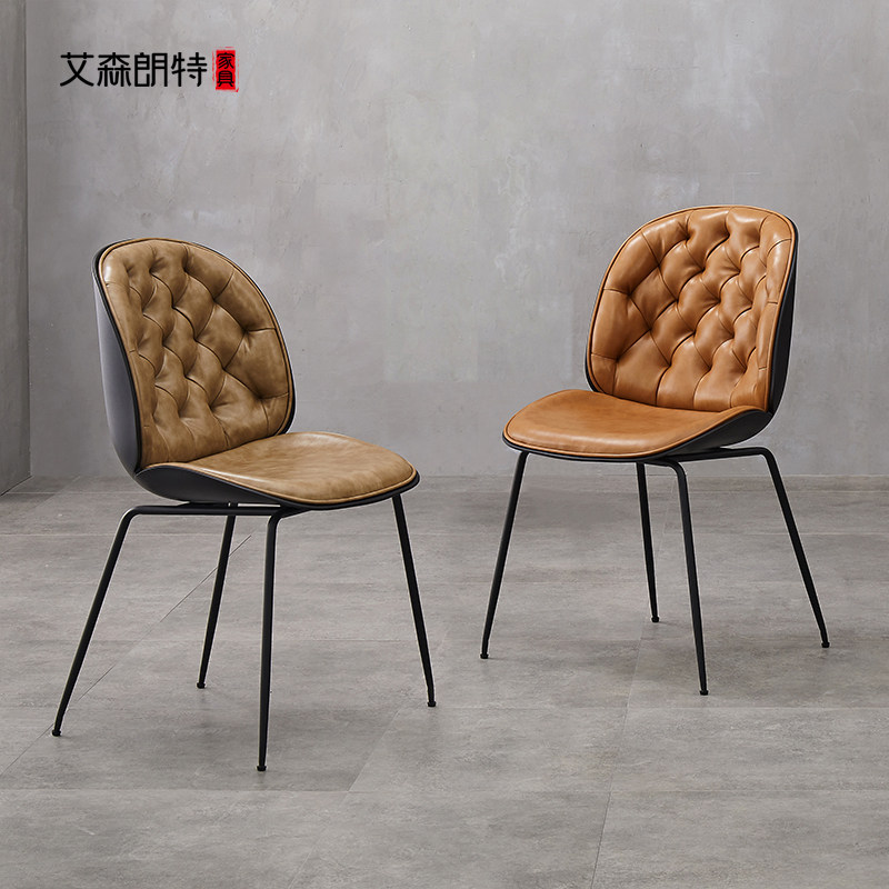 Beetle Chair Nordic Dining Chair Home Light Lavish Retro Industrial Wind Back Bench Hotel Dining Room Iron Art Dining Table And Chairs