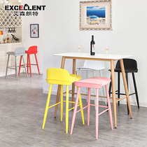 Nordic bar tables and chairs modern minimalist bar counter fashion casual rectangular dining table coffee shop milk tea shop high table
