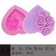 Ngày Valentine Handmade Chocolate Mold Rose Silicone Khuôn Làm Sôcôla Mô hình Baking Creative Abrasives - Tự làm khuôn nướng