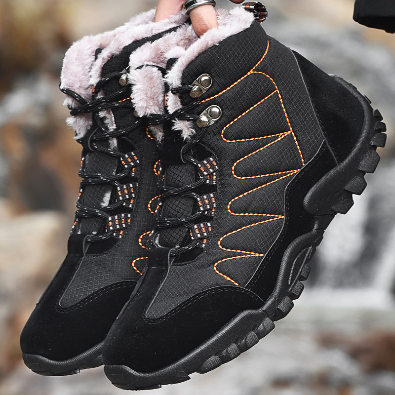 New Men's Shoes High Silo Boots Winter Gush Warm Cotton Shoes Men Non-slip Outdoor Sports Casual Shoes Waterproof Snowy Boots
