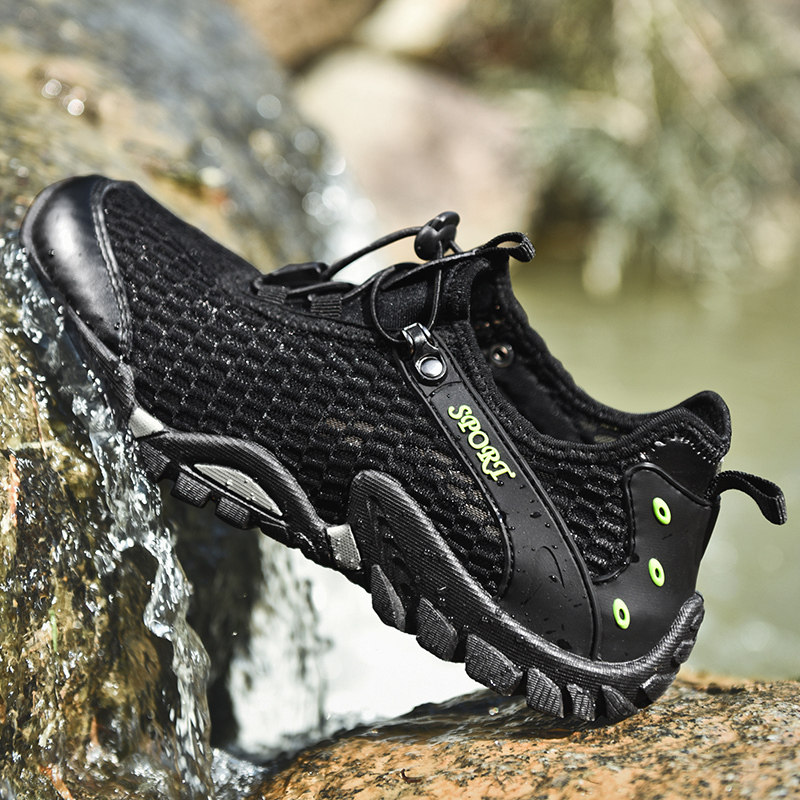 Male Shoe Break Code Special Price Summer Breathable Casual Sneaker Non-slip Covered Water Traceability Shoes Outdoor Climbing Tennis Shoes