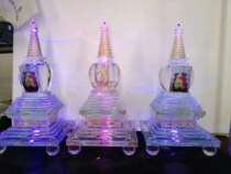 40cm Crystal Sally Pagoda Bodhi Pagu Box Feng Shui ornaments Buddhist supplies can be packed with Tibetan scriptures