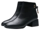 Thêm nhung đôi bốt ngắn mới bốt mùa thu giầy bốt phụ nữ mùa đông giầy phụ nữ ống ngắn xu hướng gót dày và mắt cá chân Bốt nữ phong cách Anh - Kính râm