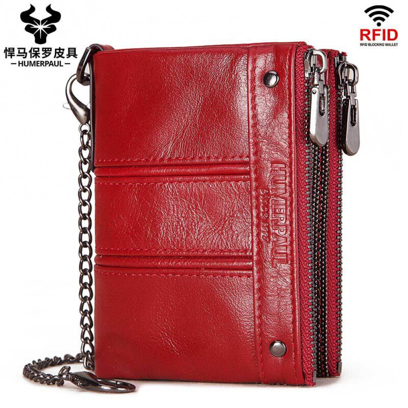 Women Clutch Fashion Genuine Leather Female Long Purse Phone