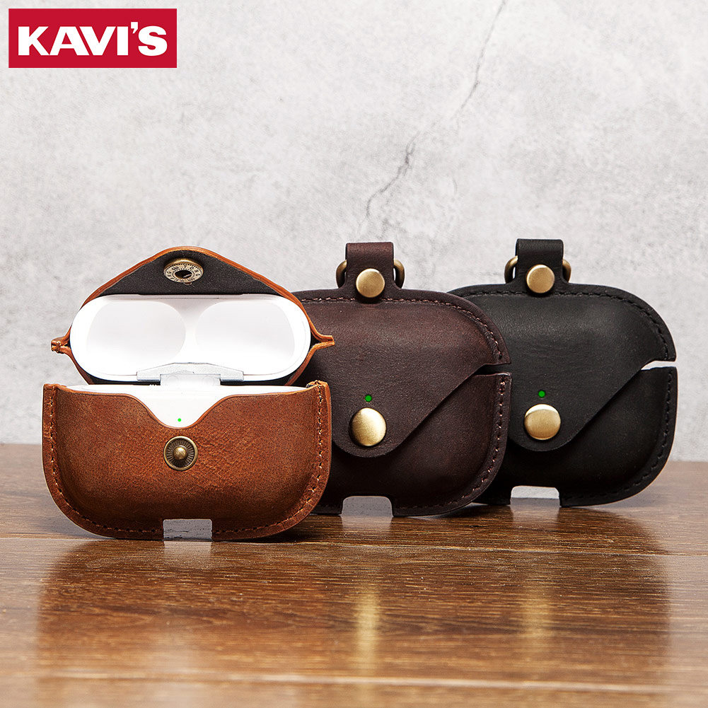 Airpodspro protective suit Italian mad horse-stripped cow skin Airpodpro Apple Bluetooth headset Airpods