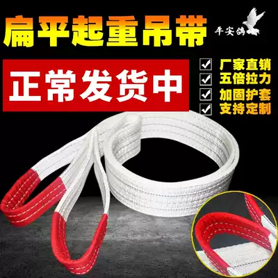 Lifting belt Lifting sling crane National standard driving flat stacker 2t3T5 tons 10 tons 6 meters 4m trolley rope