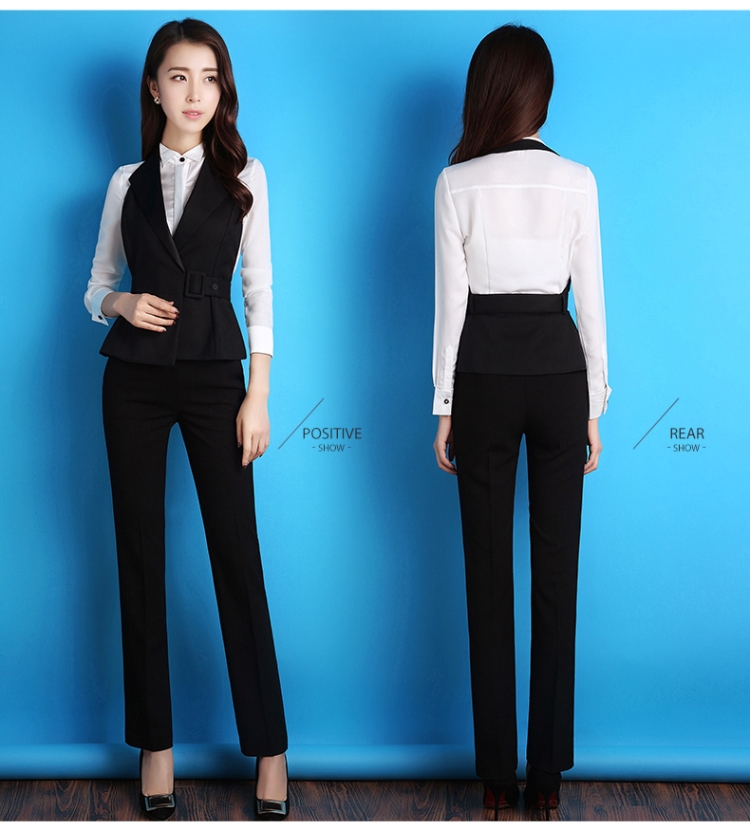 Mùa xuân và mùa thu mới chuyên nghiệp phù hợp với phụ nữ thời trang quần mỏng phù hợp với phù hợp với tiếp viên đồng phục vest - Bộ đồ quần áo nữ đẹp