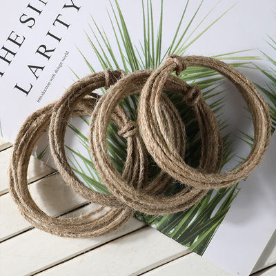 Hanging wear-resistant personalized woven hemp rope, DIY vase rope, stand edge wrapping hemp thread, hemp rope wrapped with iron wire