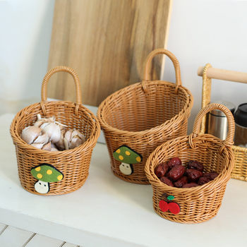 Better ginger and garlic storage basket wall hanger