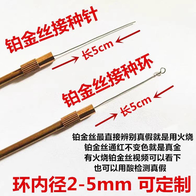 铂金丝0.2/0.3/0.5/1mm铂金丝电极接种棒焰色反应接种针接种环