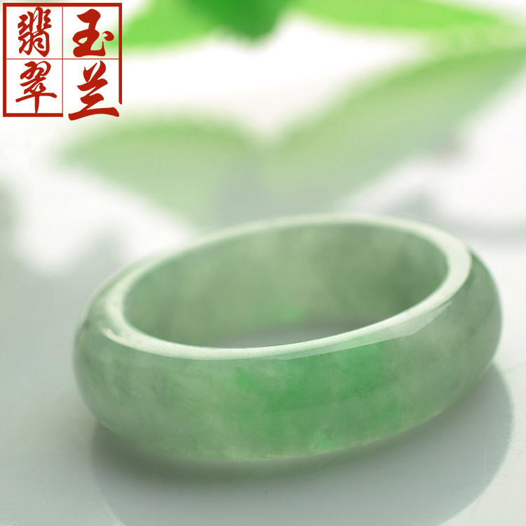 Natural Burma A - cargo jade jade jade jade wrench fluttering jade ring certificate 20