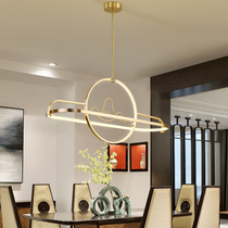 New Chinese chandelier simple modern restaurant lamp Chinese style tea room all copper atmosphere bedroom lamp bar study lamp fixtures