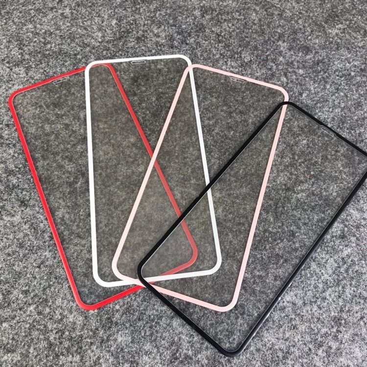Suitable for Apple xsmax big red pink black and white carbon fiber soft edge tempered film full screen explosion-proof film