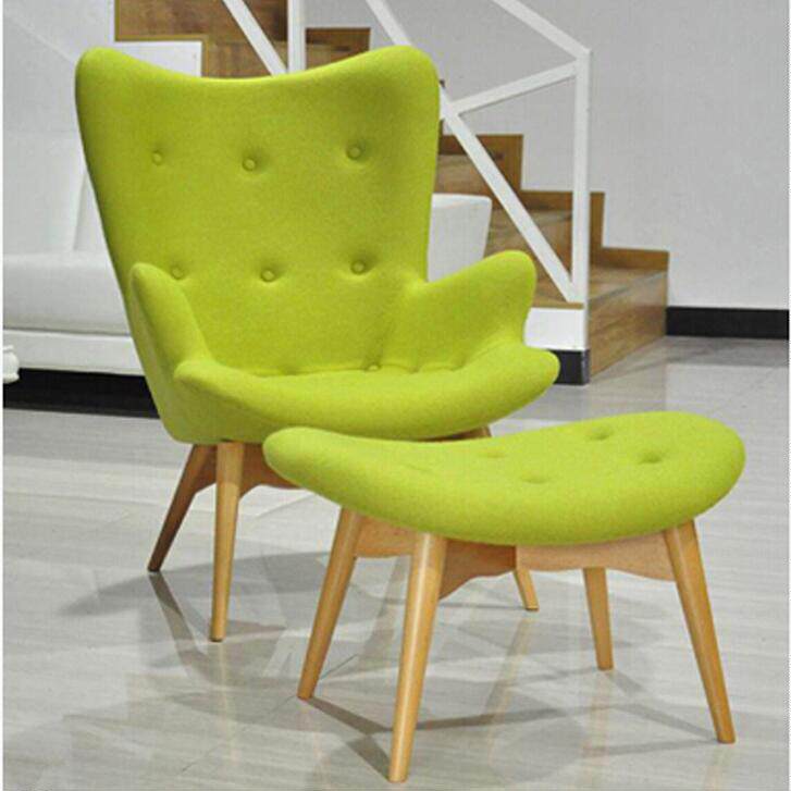 Minima Small Family Style Casual Chair Small Bear Petal Chair Day Style Single Cloth Art Sofa Sloth Lounge Chair Cafe Chair