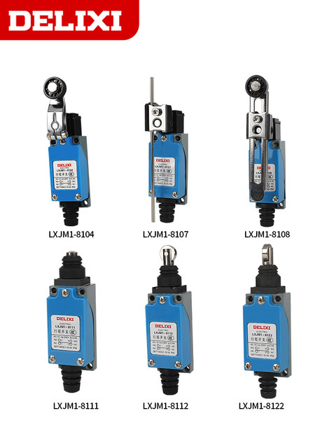 Delixi Travel Switch Limit Switch 8108 Roller Mechanical Micro Switch Self-Resetting Touch Limiter Controller