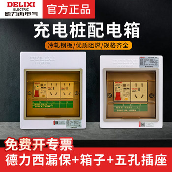 Delixi Charging Pile Leakage Protector Pz30 Surface-Mounted Strong Distribution Box for Home Use with New Energy and Circuit Breaker Box