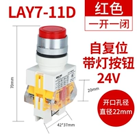 Lay7-11D 24V Светодиодная красная кнопка для самостоятельного урегулирования