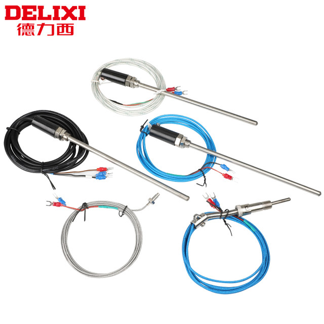 Delixi E-Type K-Type Compression Spring Thermocouple Temperature Controller Probe Temperature Measurement Line Temperature Sensor Probe